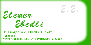 elemer ebedli business card